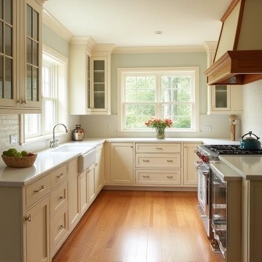 Finished Victorian shaker kitchen